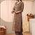women floral printed regular thread work kurta with trousers & with dupatta