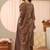 women floral printed regular thread work kurta with trousers & with dupatta