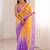 Multicolor ombre sequinned satin saree