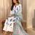 women floral printed regular kurta with trousers & with dupatta