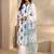 women floral printed regular kurta with trousers & with dupatta
