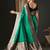Green ethnic motifs silk blend designer banarasi saree