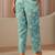 blue paisley printed cotton straight suit set