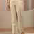off white paisley printed cotton blend straight suit set