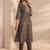 women ethnic motifs printed regular thread work kurta with trousers & with dupatta