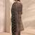 women ethnic motifs printed regular thread work kurta with trousers & with dupatta