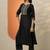 women ethnic motifs yoke design regular kurta with trousers & with dupatta
