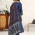 women ethnic motifs embroidered regular thread work cotton blend kurta with palazzos & with