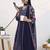 women floral printed panelled kurta with trousers & with dupatta