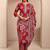 women floral printed regular thread work kurta with trousers & with dupatta