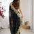 Black embellished sequinned chiffon designer saree