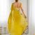Mustard women ethnic motifs sequinned saree with blouse piece