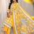 libas yellow geometric printed straight suit set with dupatta