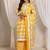 libas yellow geometric printed straight suit set with dupatta