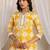 libas yellow geometric printed straight suit set with dupatta