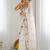 White floral sequinned saree