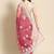 Pink pink & white leaves embroidered organza saree