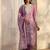 women ethnic motifs printed regular thread work kurta with trousers & with dupatta