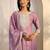 women ethnic motifs printed regular thread work kurta with trousers & with dupatta