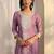 women ethnic motifs printed regular thread work kurta with trousers & with dupatta