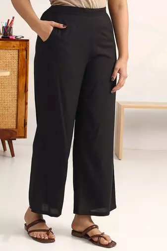 women ethnic motifs embroidered empire thread work kurta with palazzos & with dupatta