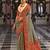 Grey floral woven design banarasi saree