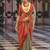 Grey floral woven design banarasi saree
