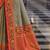 Grey floral woven design banarasi saree