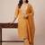 women ethnic motifs printed regular kurta with trousers & with dupatta