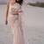 Rose embellished embroidered organza heavy work saree