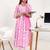 women floral printed regular kurta with trousers & with dupatta