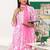women floral printed regular kurta with trousers & with dupatta
