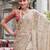 Cream floral  chiffon bagru saree