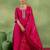 women ethnic motifs yoke design regular kurta with trousers & with dupatta