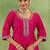 women ethnic motifs yoke design regular kurta with trousers & with dupatta