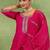 women ethnic motifs yoke design regular kurta with trousers & with dupatta