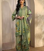 women floral printed regular kurta with palazzos & with dupatta