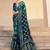 Teal ethnic motifs zari poly georgette saree