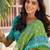 Green ethnic motifs printed saree