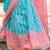 Blue leheriya printed saree with blouse