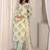 off white floral printed chanderi silk straight suit set with dupatta