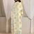 off white floral printed chanderi silk straight suit set with dupatta