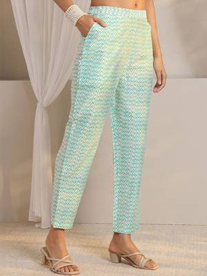 off white floral printed chanderi silk straight suit set with dupatta 4