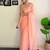Peach embellished  georgette saree