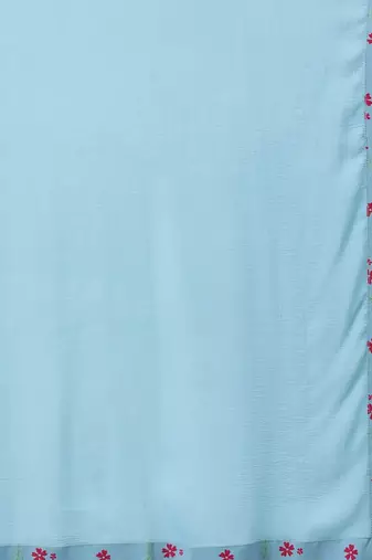 women ethnic motifs embroidered kurta with palazzo & dupatta