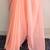 Peach embellished  georgette saree