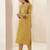 ethnic motifs printed round neck thread work straight kurta with trousers & dupatta