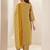 ethnic motifs printed round neck thread work straight kurta with trousers & dupatta