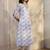 women ethnic motifs printed regular thread work kurta with trousers & with dupatta