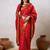Red ethnic motifs zari banarasi saree